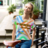 Silent Sage Women's Crop Tee front view.